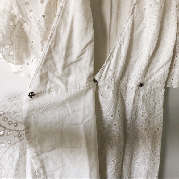 White Eyelet Garden Party Dress - Picture 3 of 5